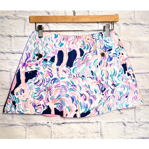 Lilly Pulitzer Pants - Lilly Pulitzer Womens Head In The Sand Short Skort Size XS Pockets Feminine Golf